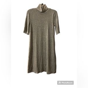 Gray Philosophy relaxed fit knee length super soft dress. Lined. Turtle neck. M